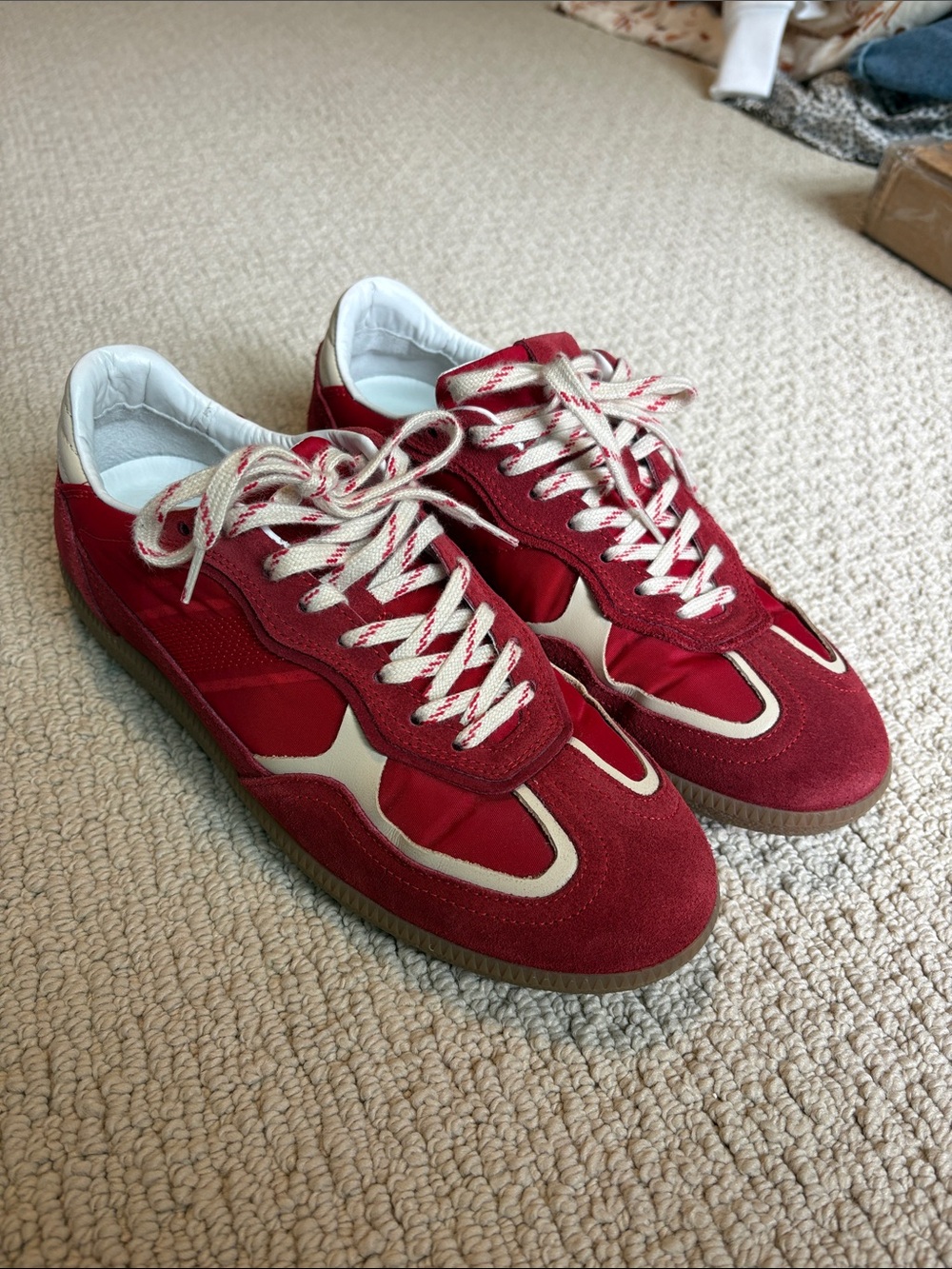 Alohas TB.490 RIFE SHEEN RED LEATHER SNEAKERS